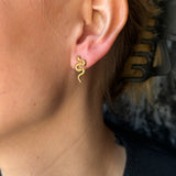 STRUCTURED SNAKE Stud Earrings