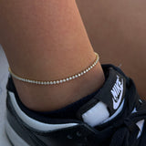 TENNIS CRYSTAL ANKLET 3MM